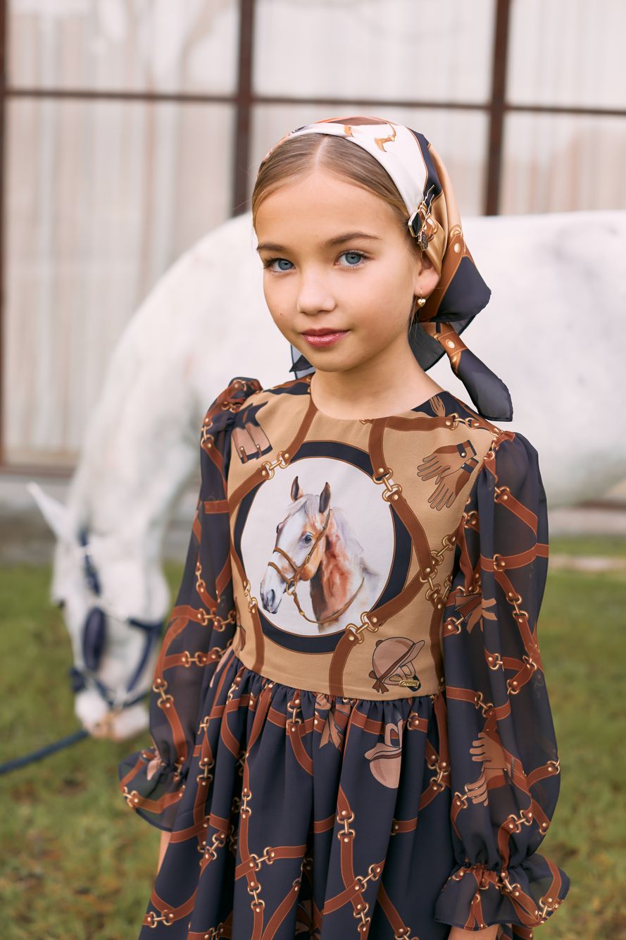 Horses print scarf