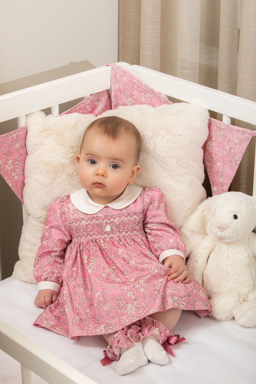 Pink micro-corduroy dress