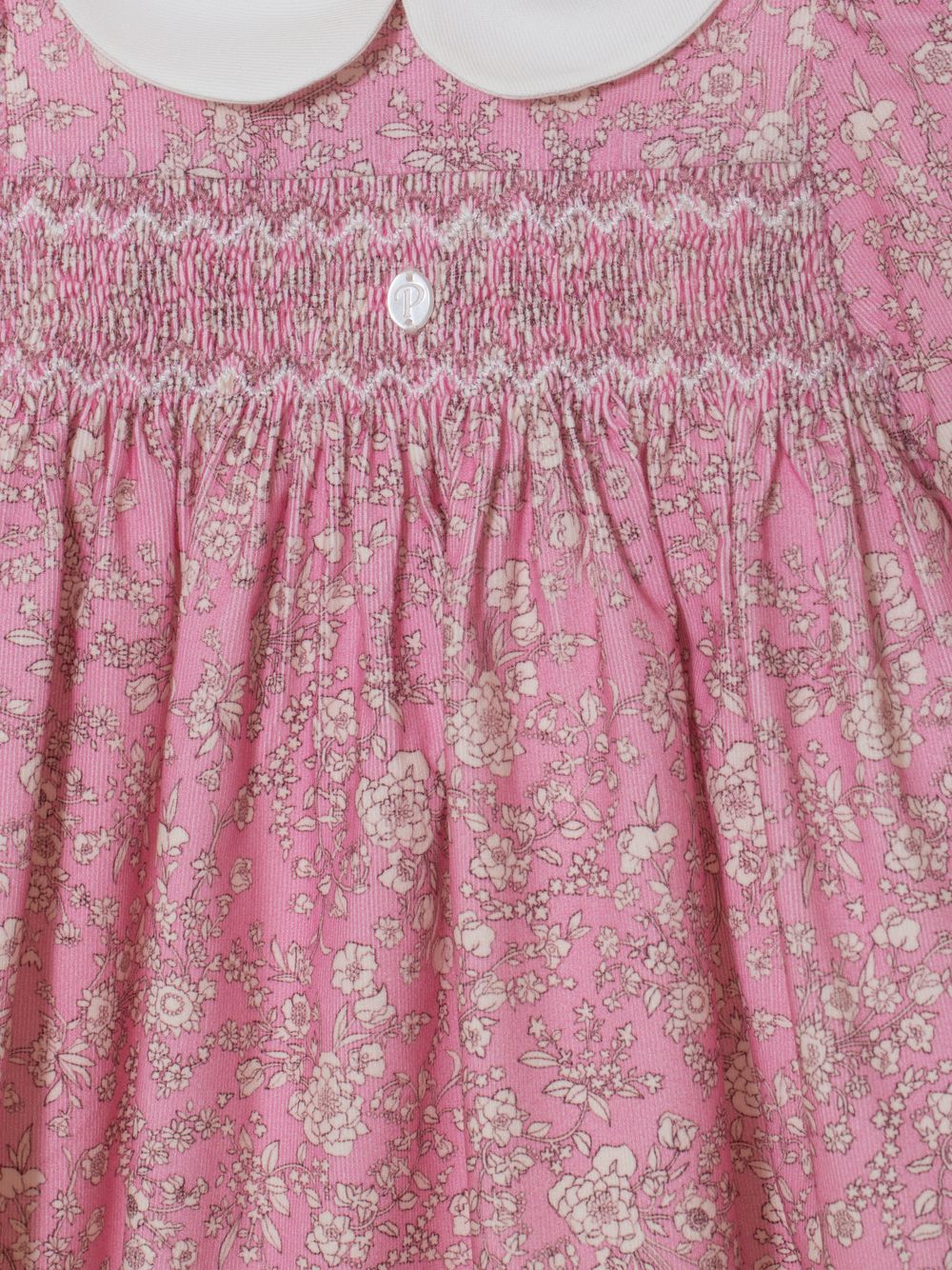 Pink micro-corduroy dress