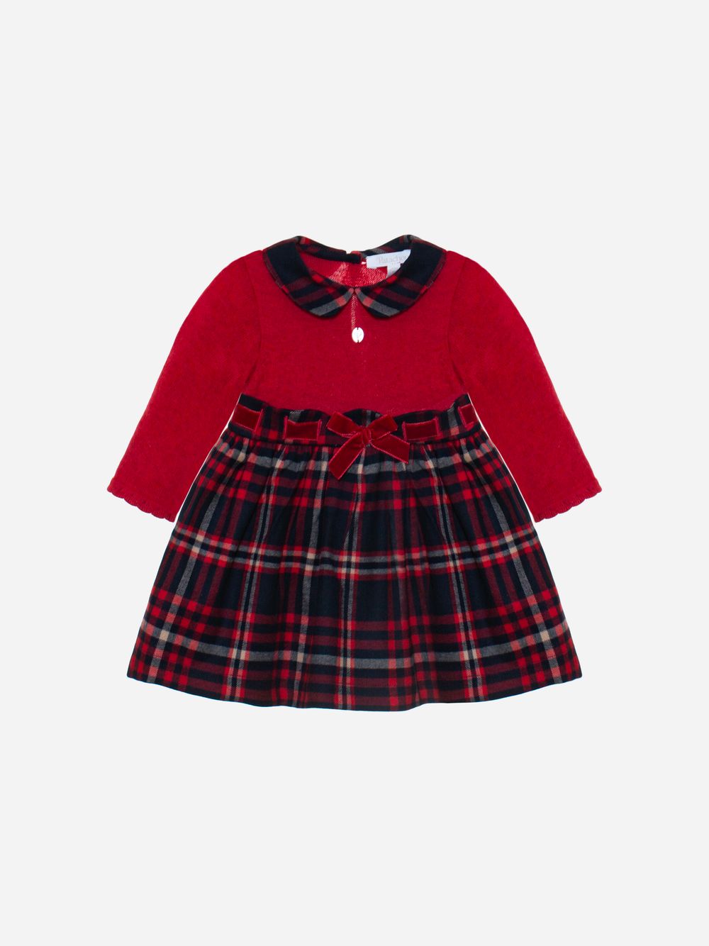 Red and tartan dress