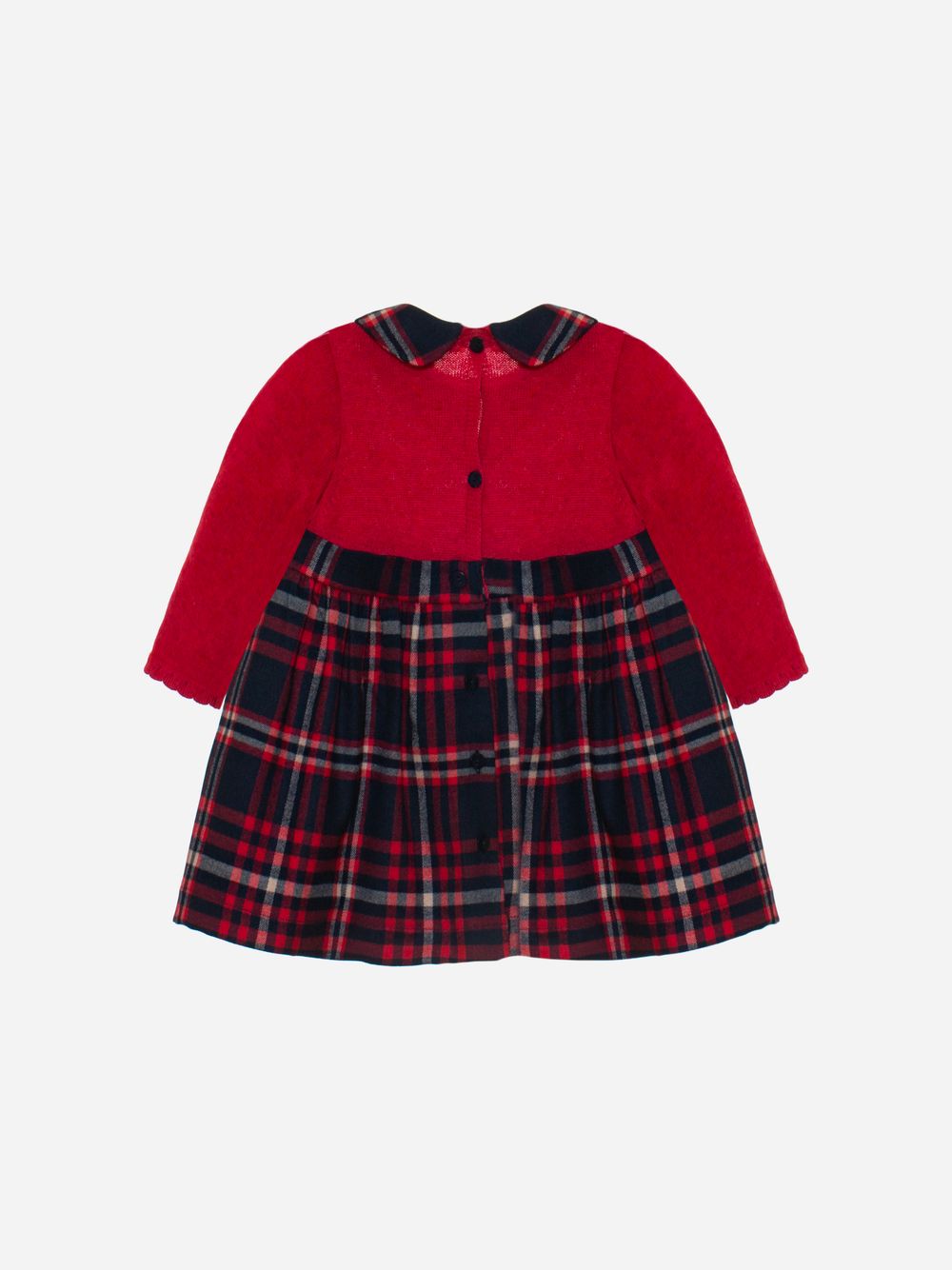 Red and tartan dress