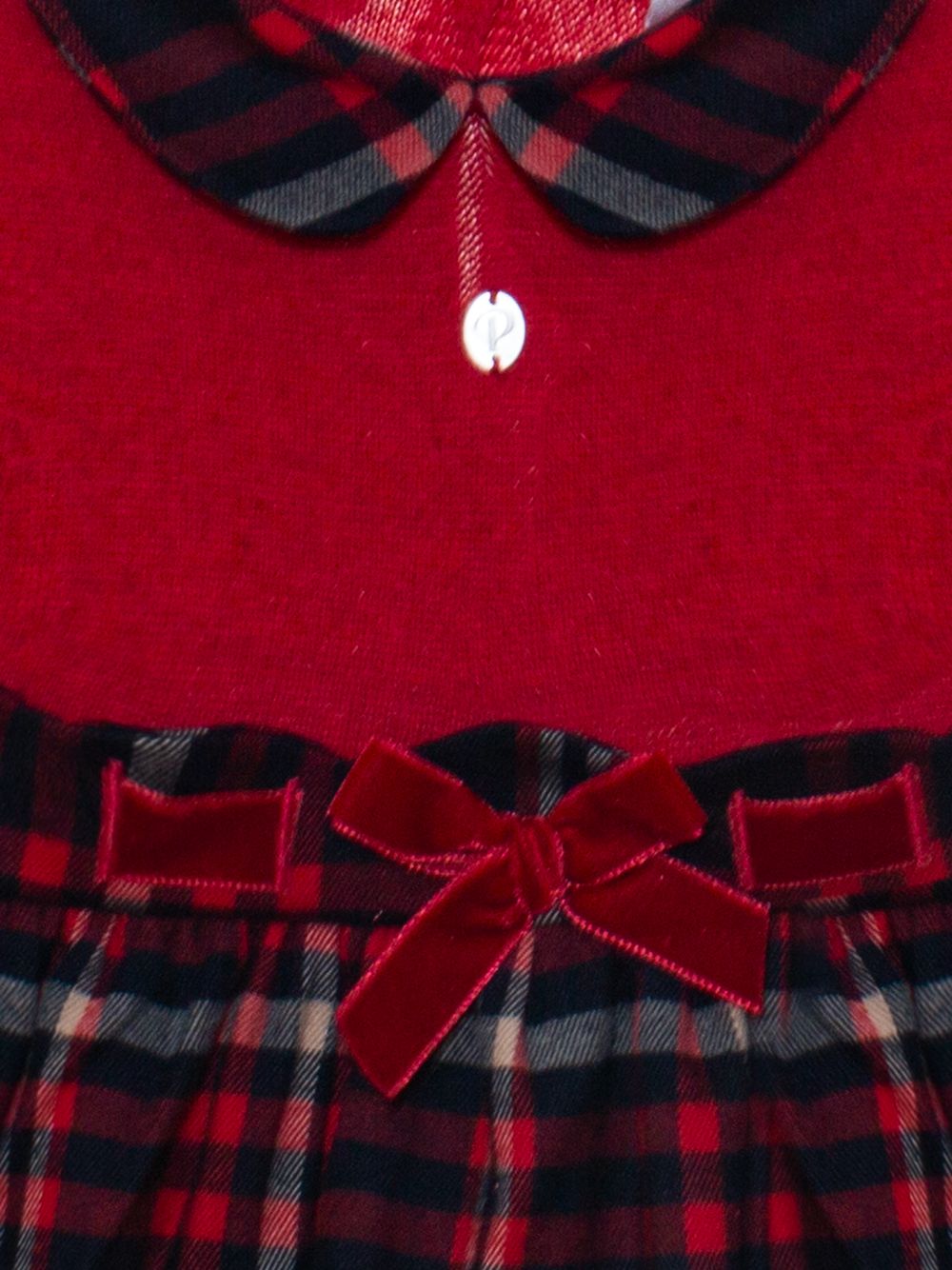 Red and tartan dress