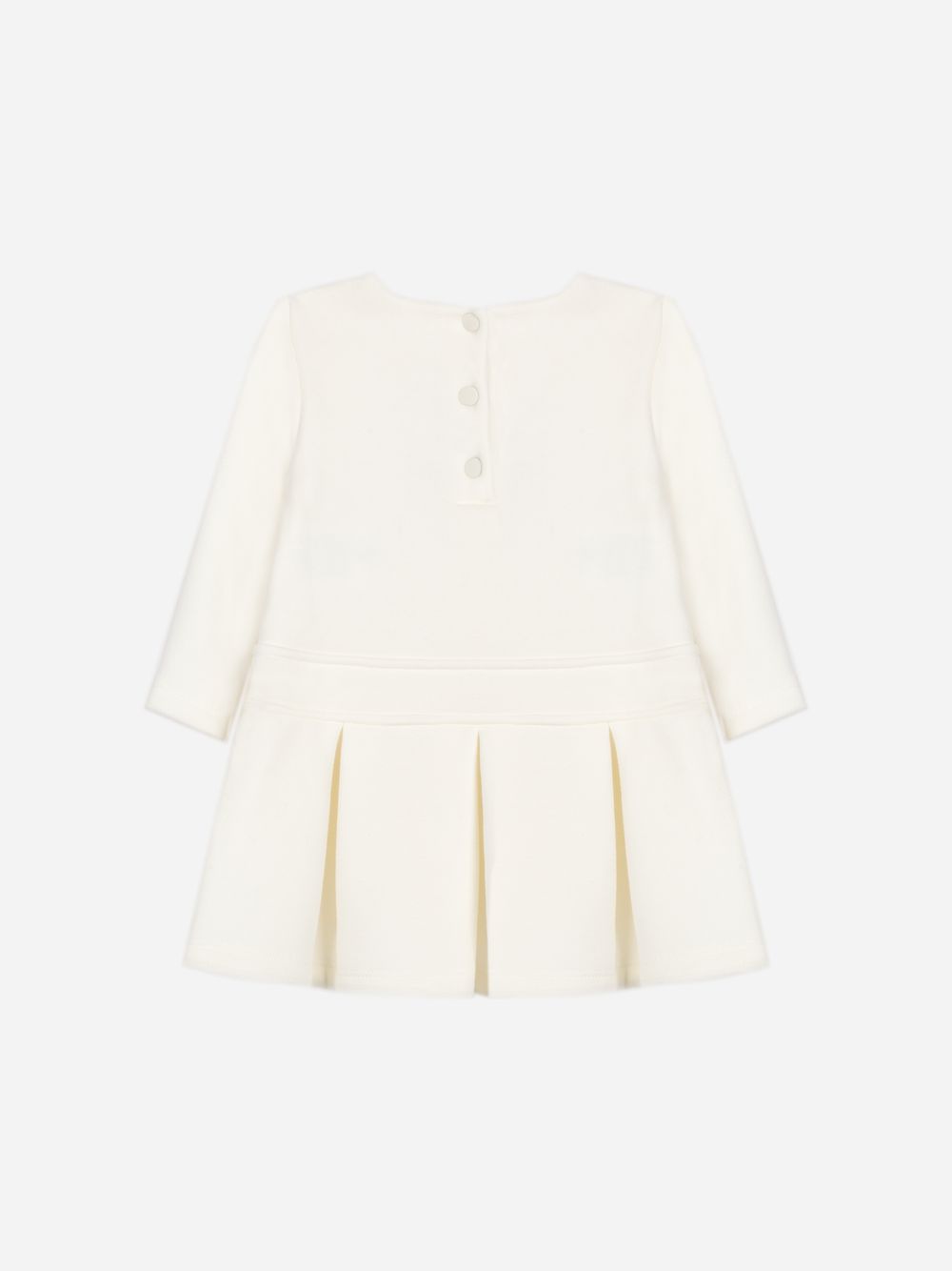 Beige dress with flower embroidery