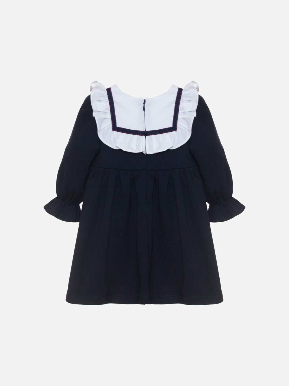 Navy Blue interlock and viyella dress