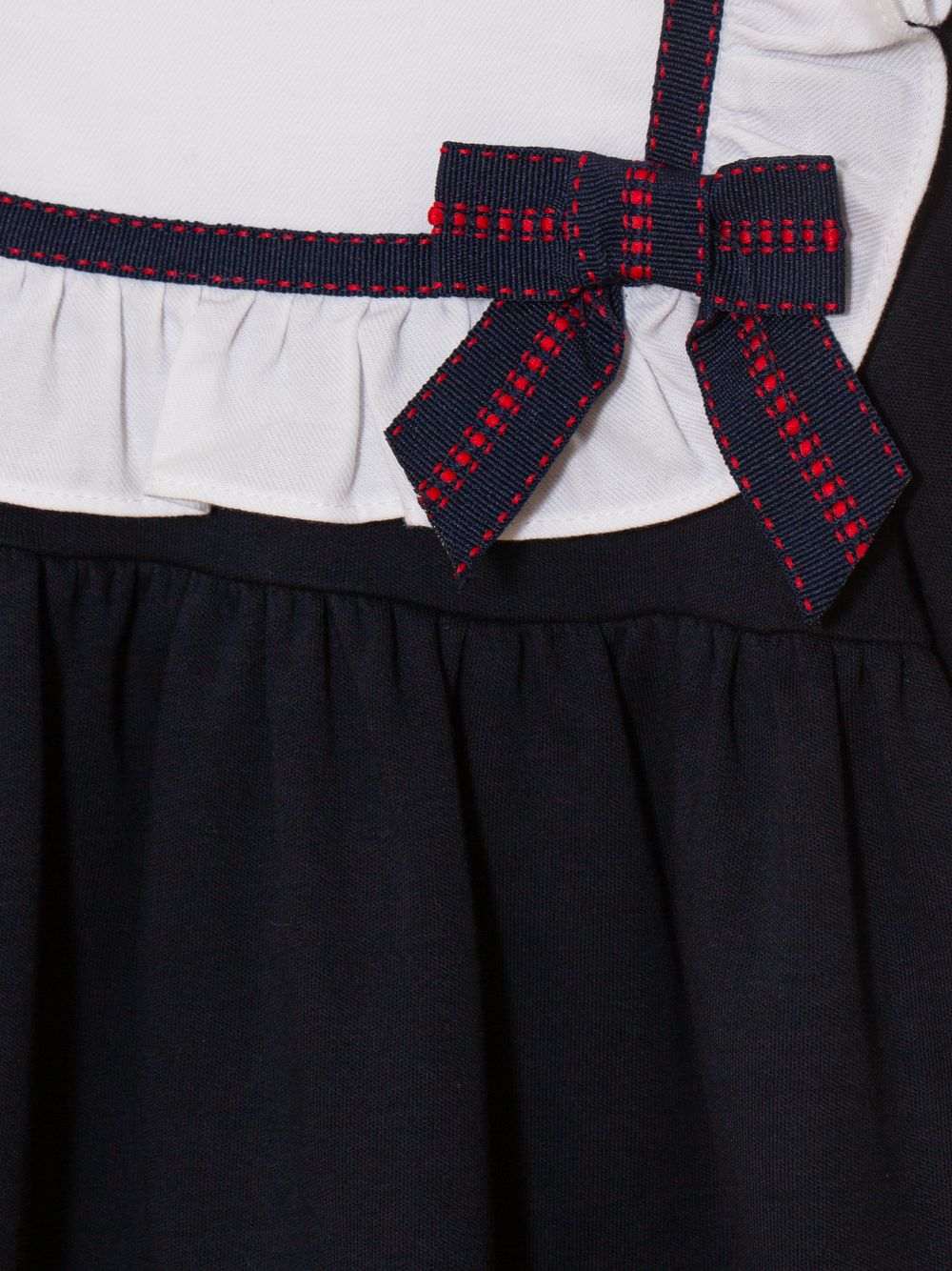 Navy Blue interlock and viyella dress