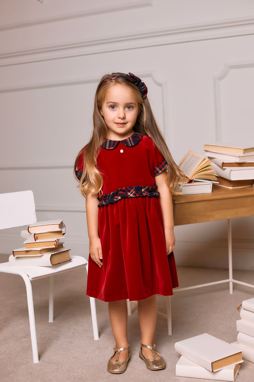 Red velvet dress