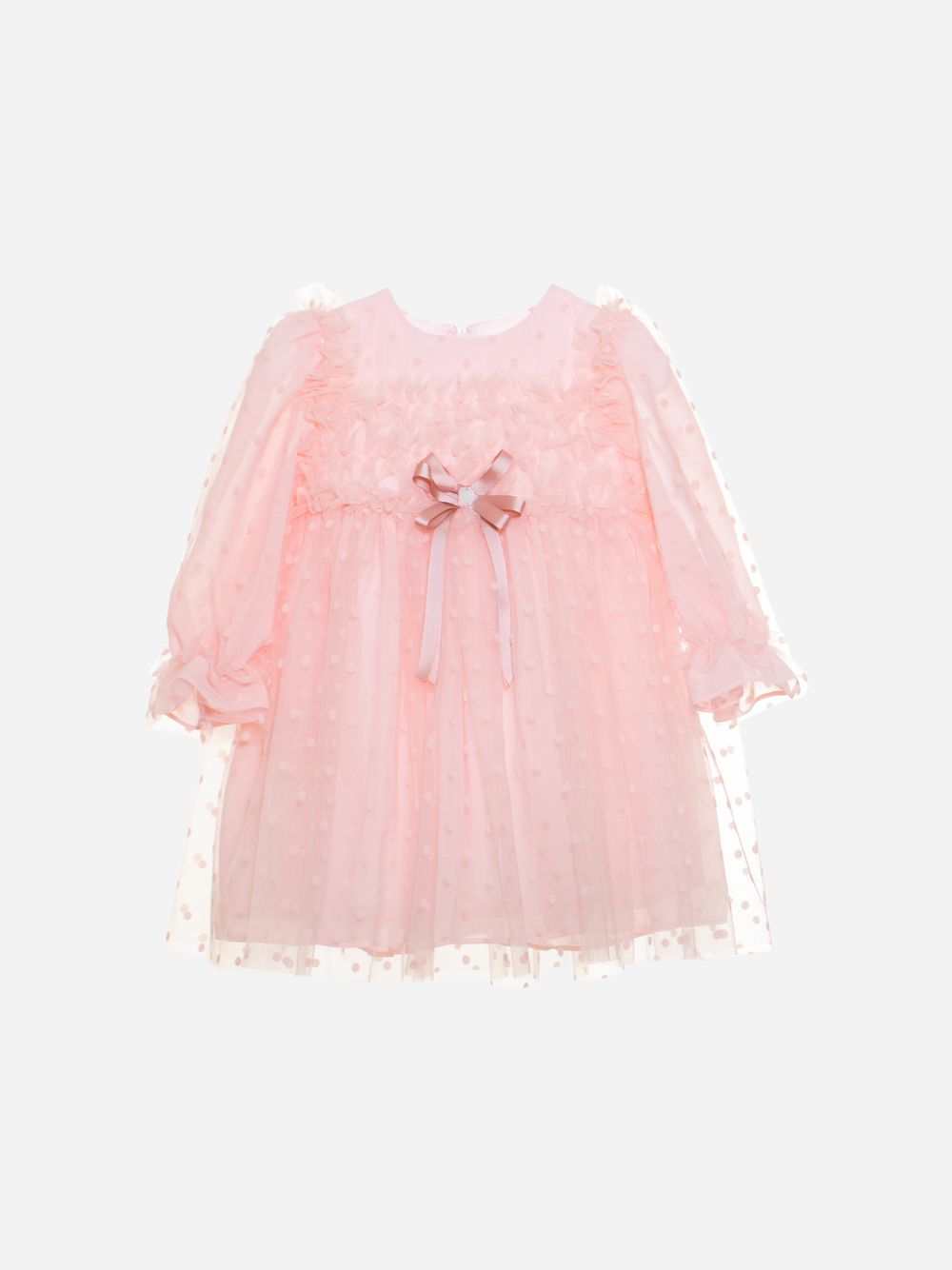 Pale pink tulle and chiffon dress