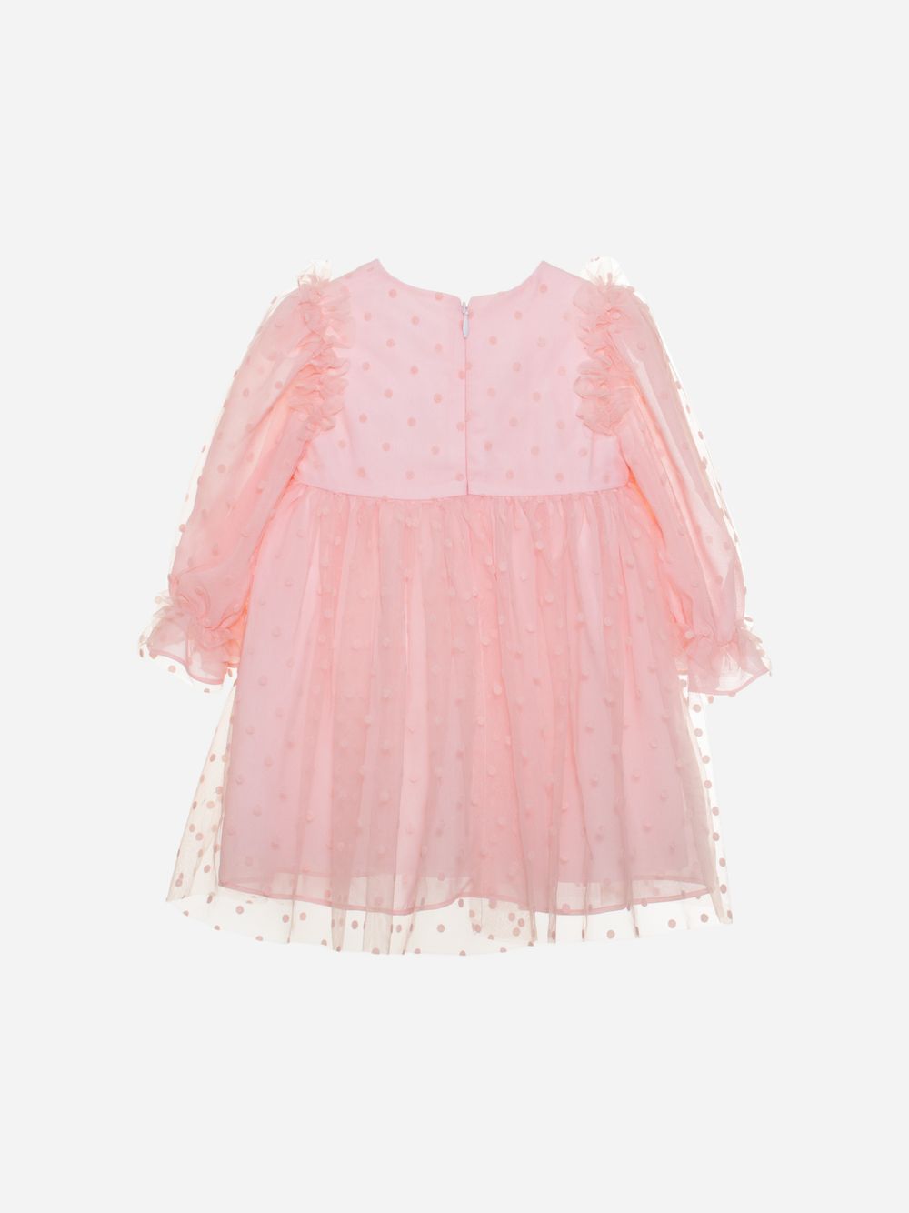 Pale pink tulle and chiffon dress