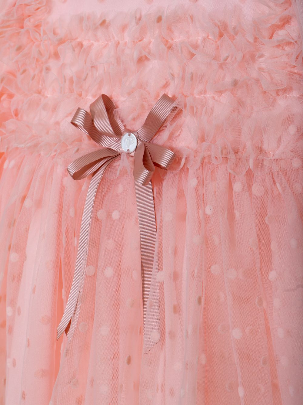 Pale pink tulle and chiffon dress