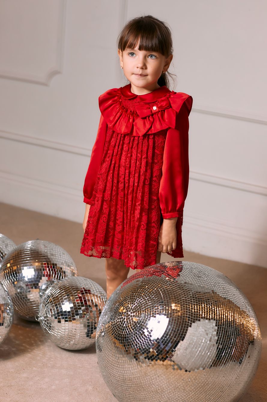Red lace dress