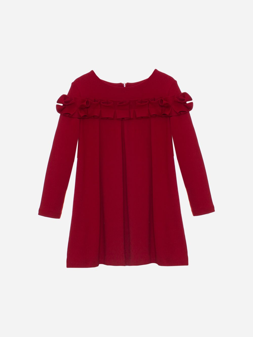 Red dress with ruffles