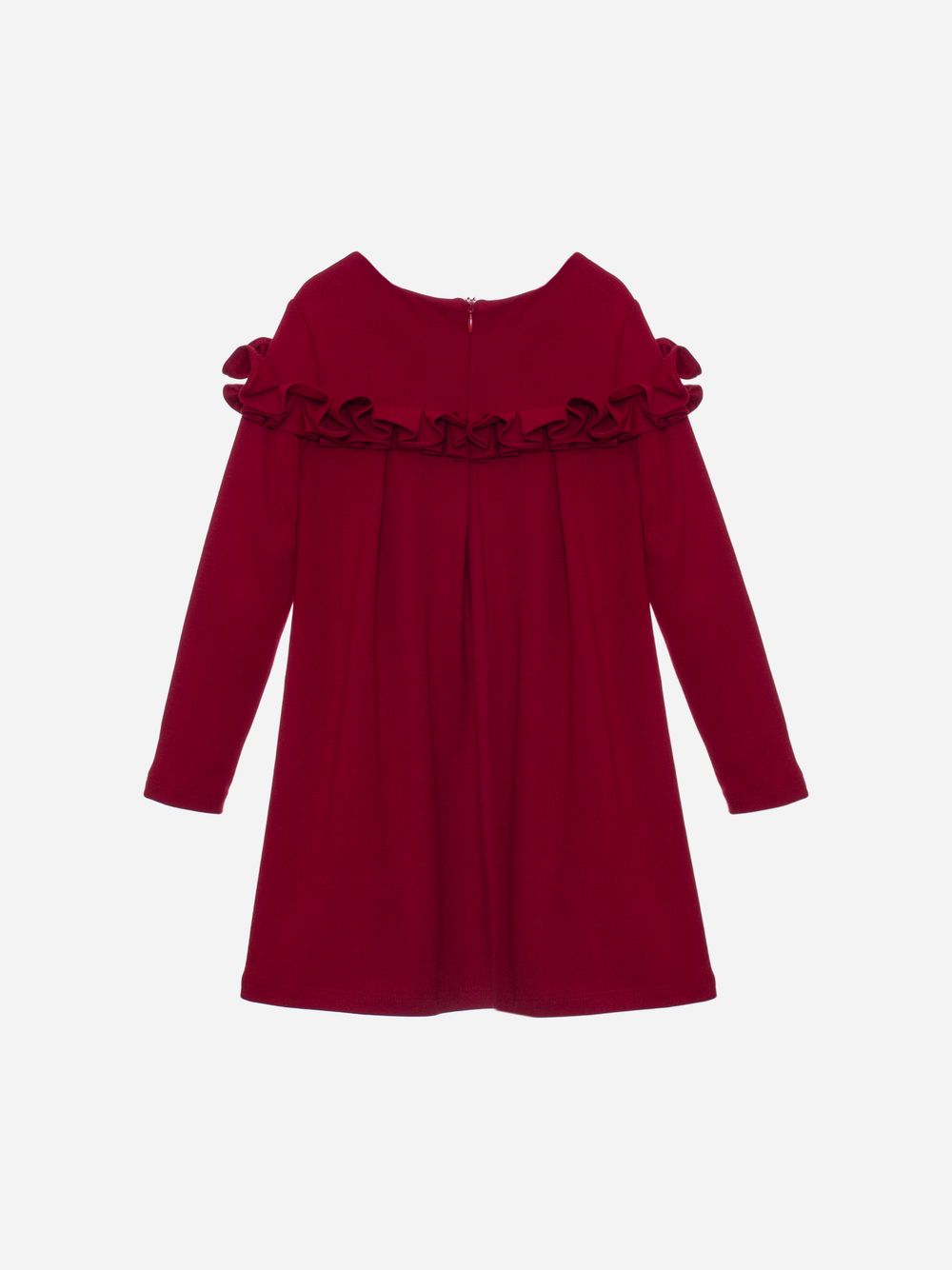 Red dress with ruffles