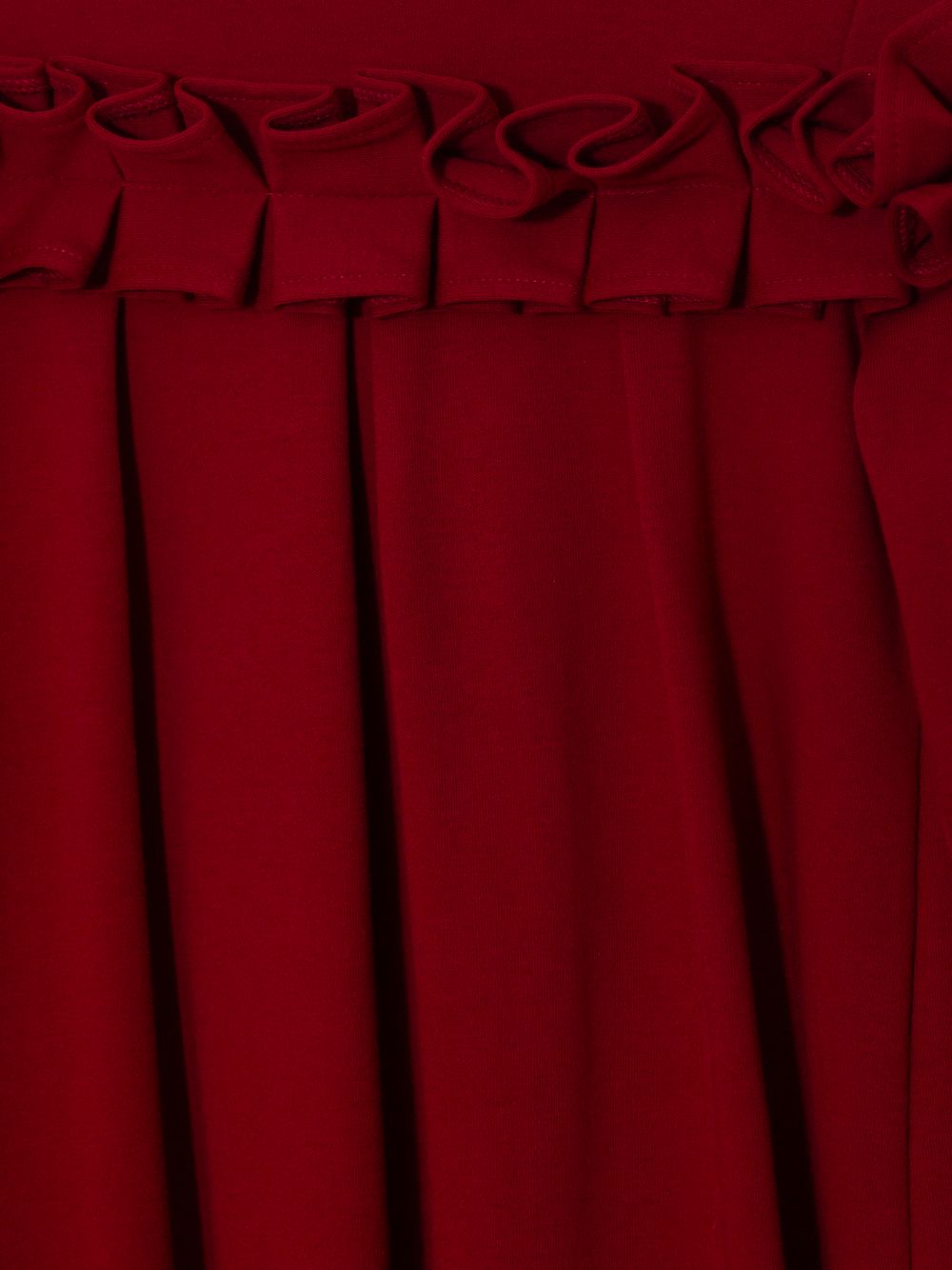 Red dress with ruffles