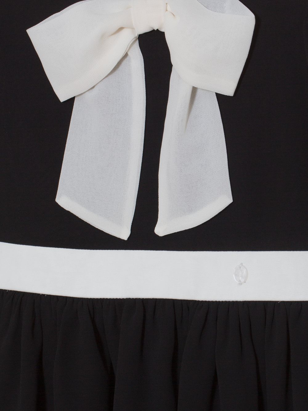 Black and ivory chiffon dress