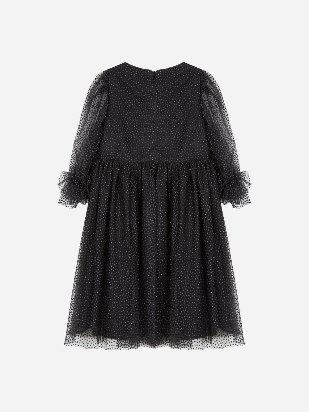 Black glitter dots tulle dress