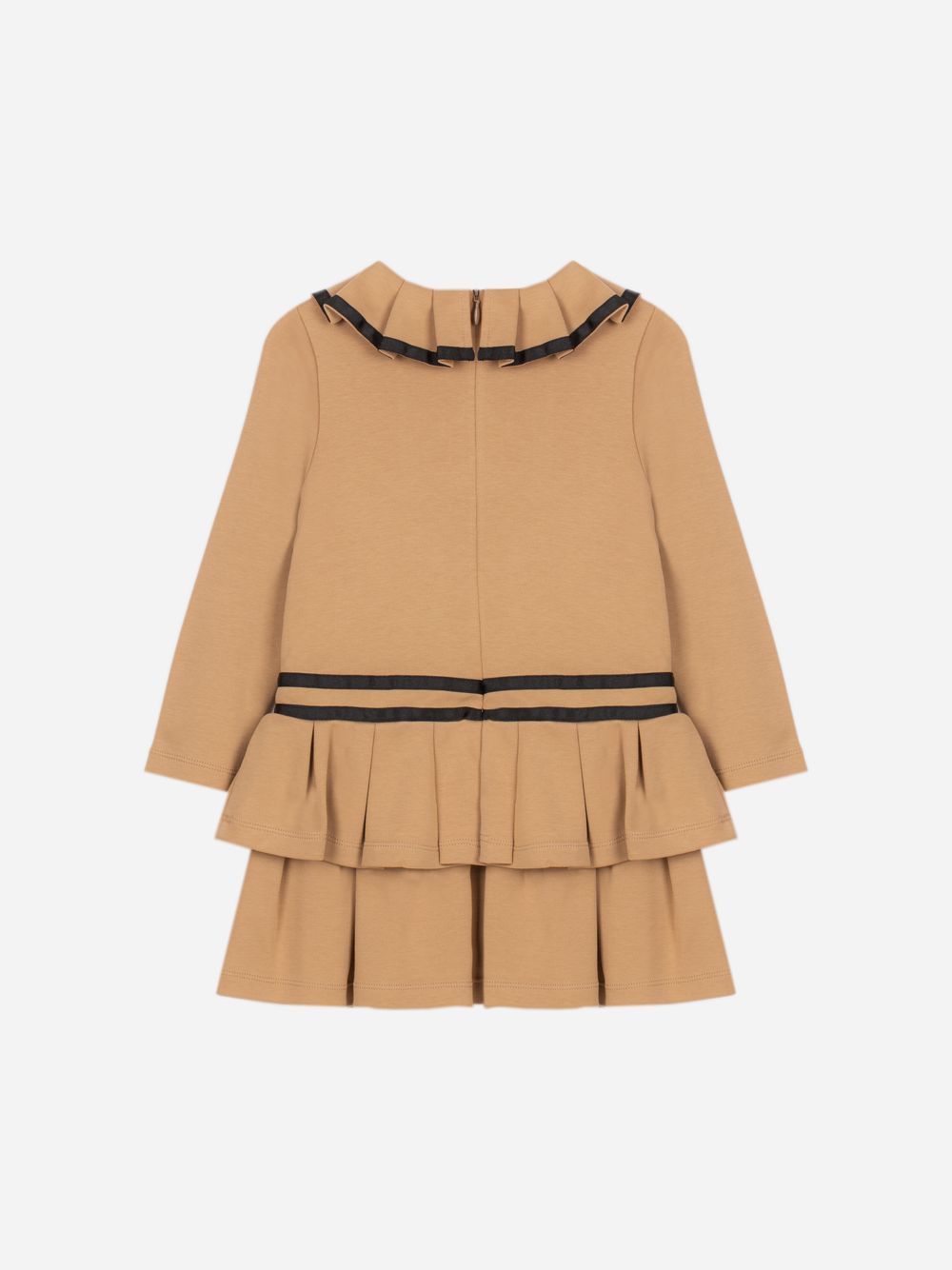Camel pleated dress