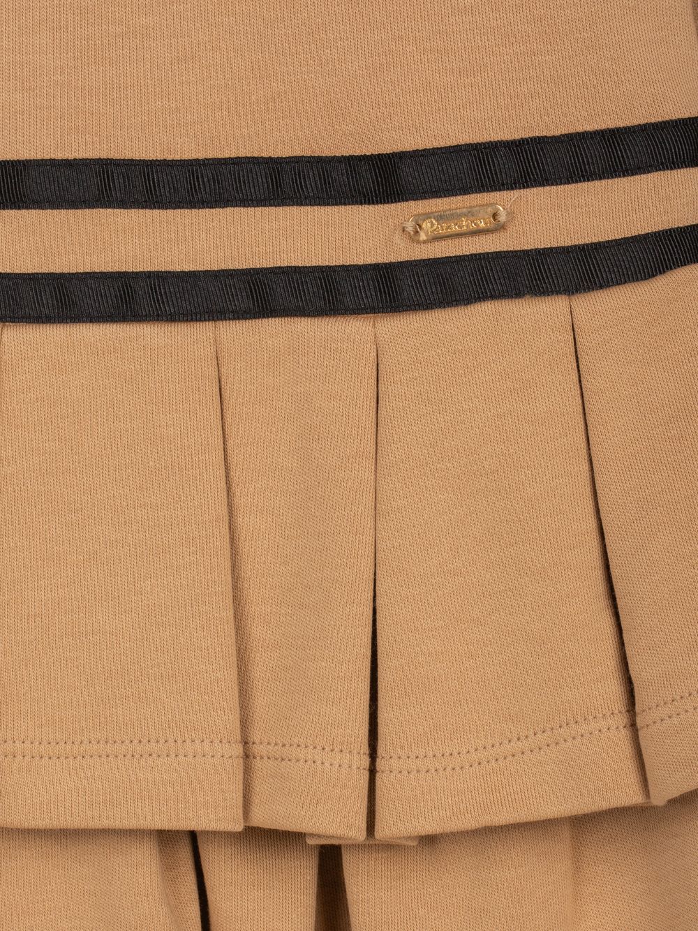 Camel pleated dress