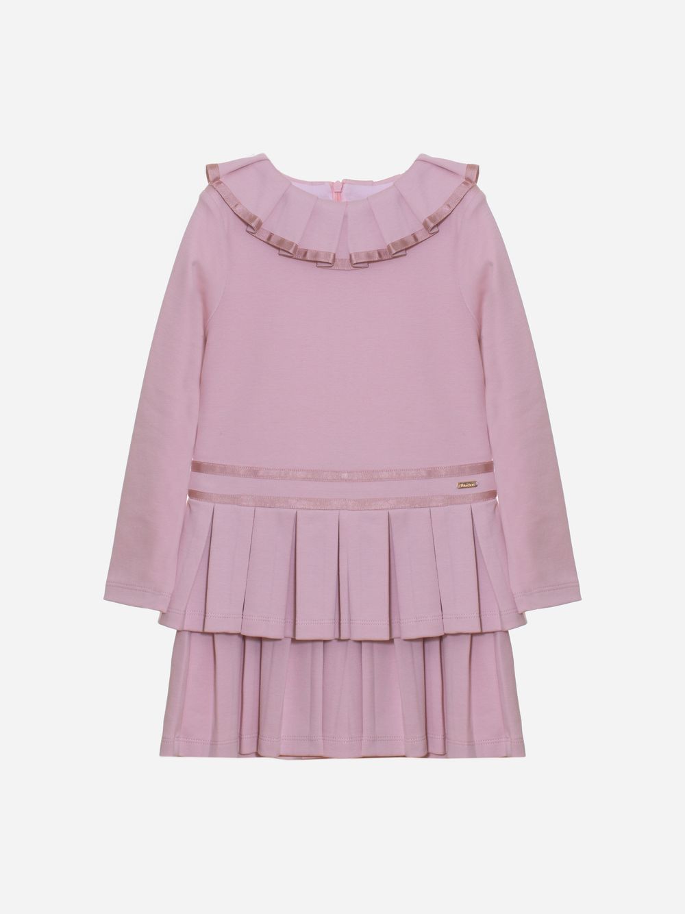 Pale pink pleated dress