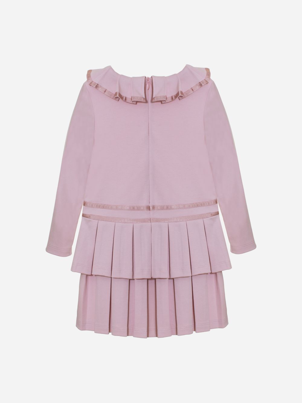 Pale pink pleated dress