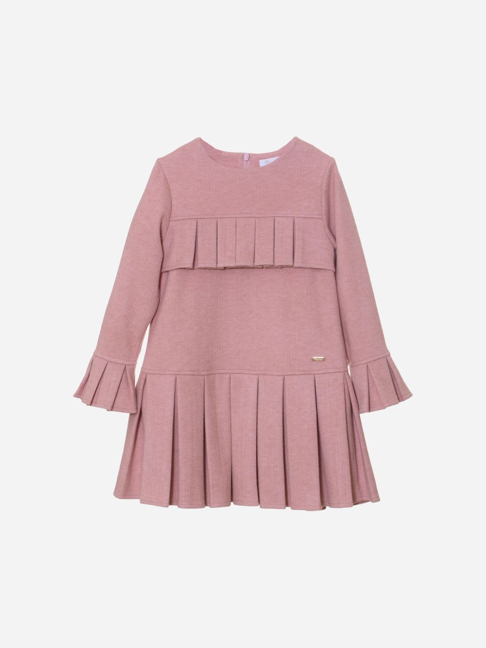 Pale pink knit dress