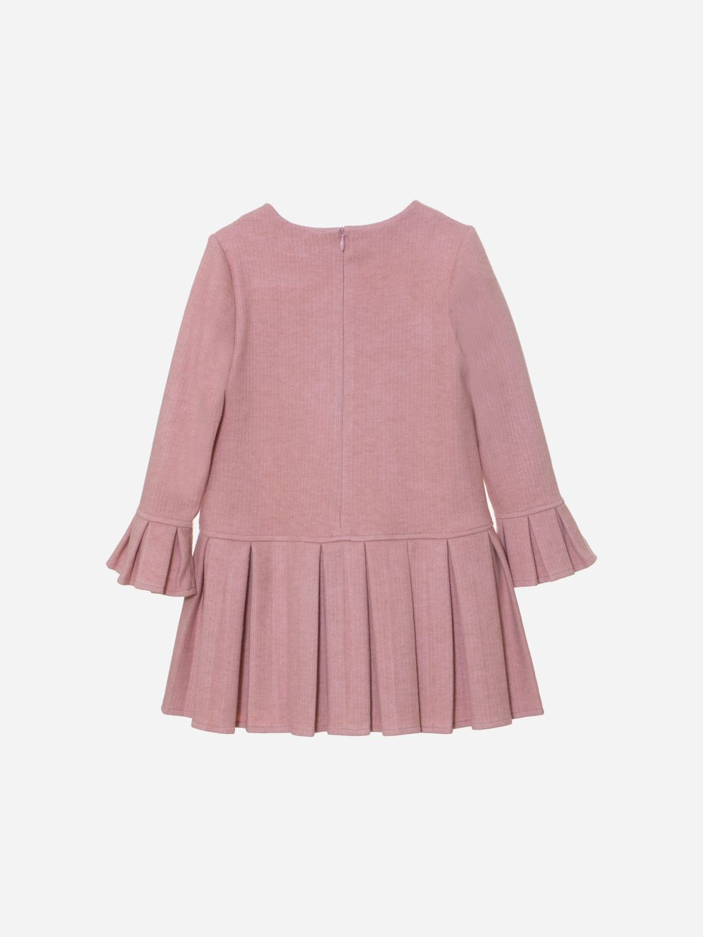Pale pink knit dress