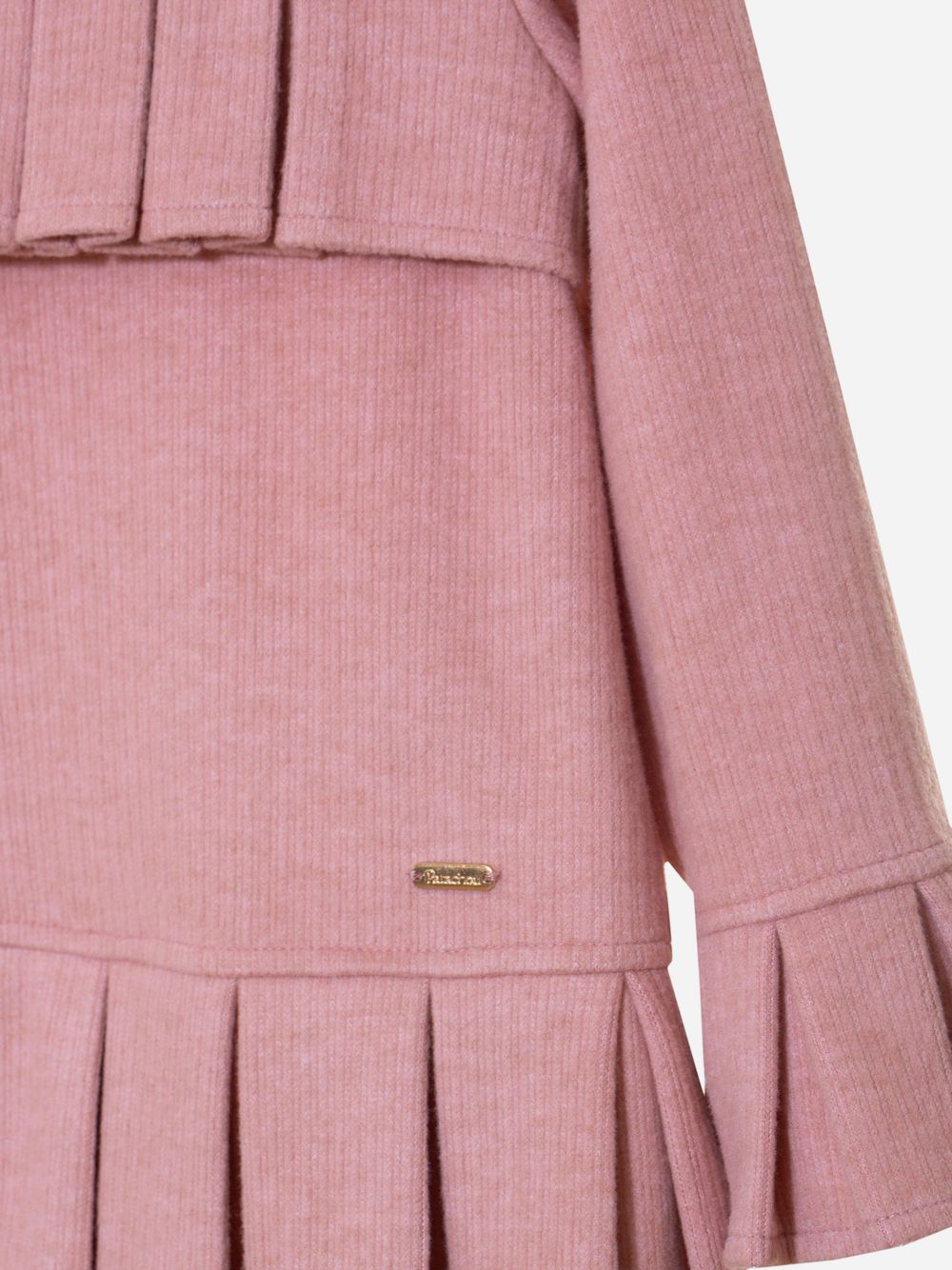 Pale pink knit dress