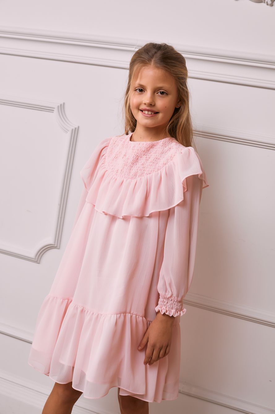 Pale pink chiffon dress