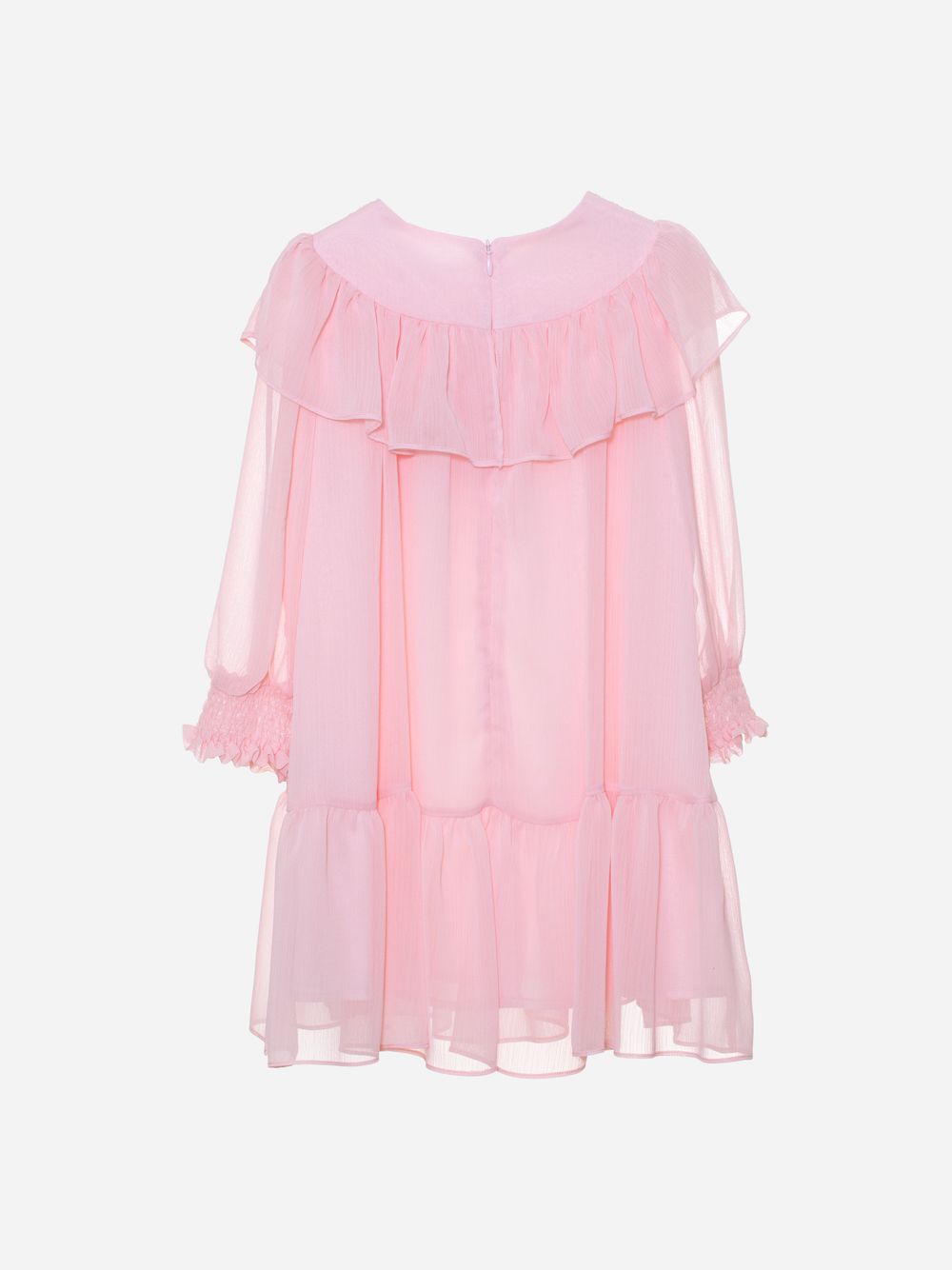 Pale pink chiffon dress