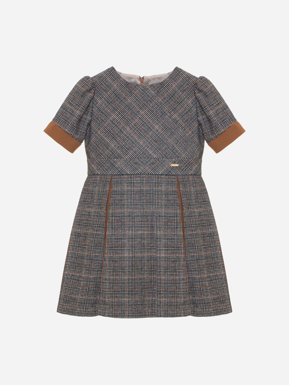 Camel plaid dress