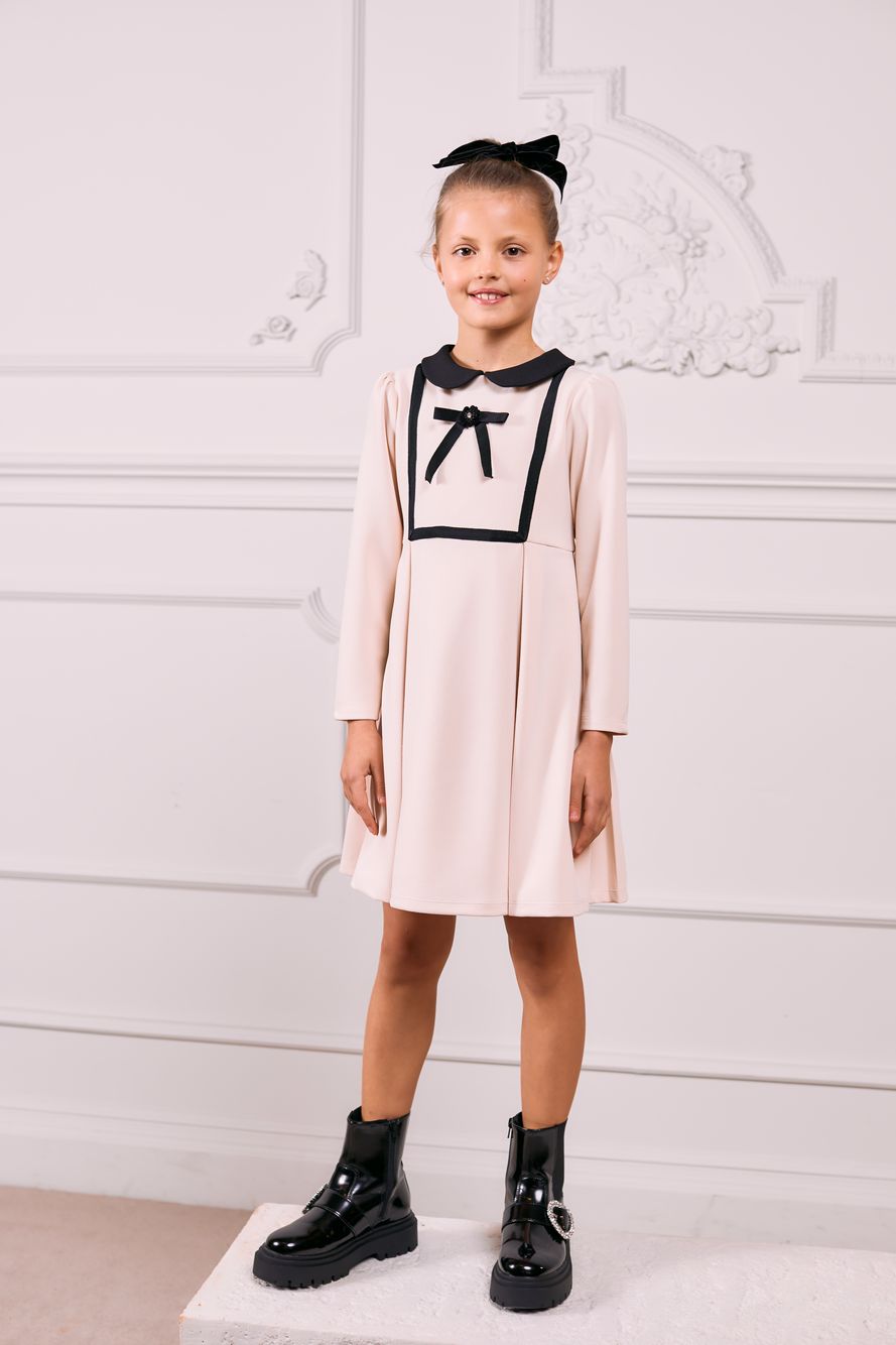 Beige crepe dress