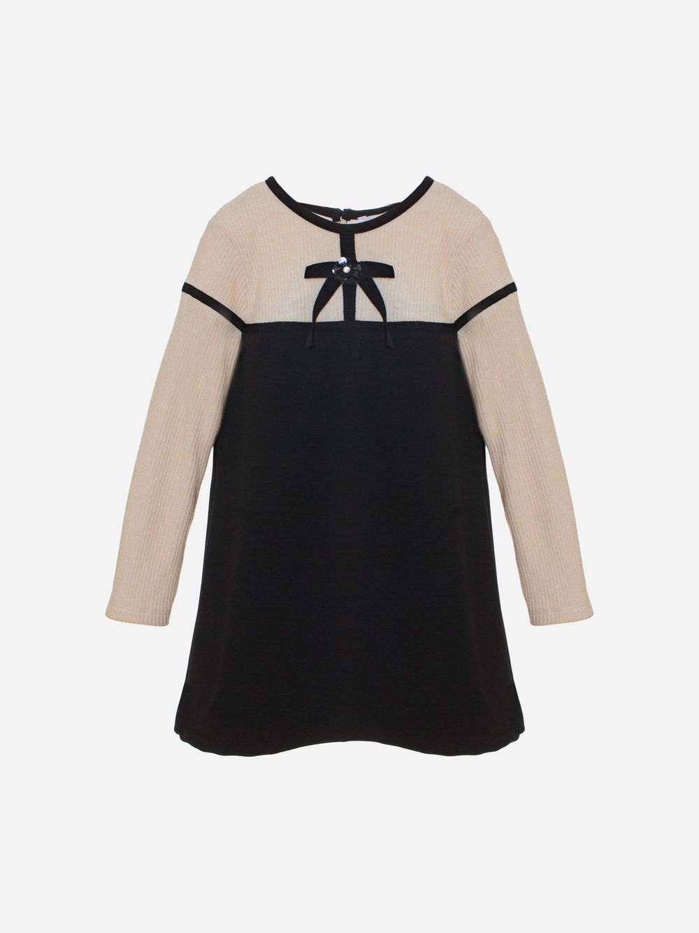 Ivory/black dress with bow