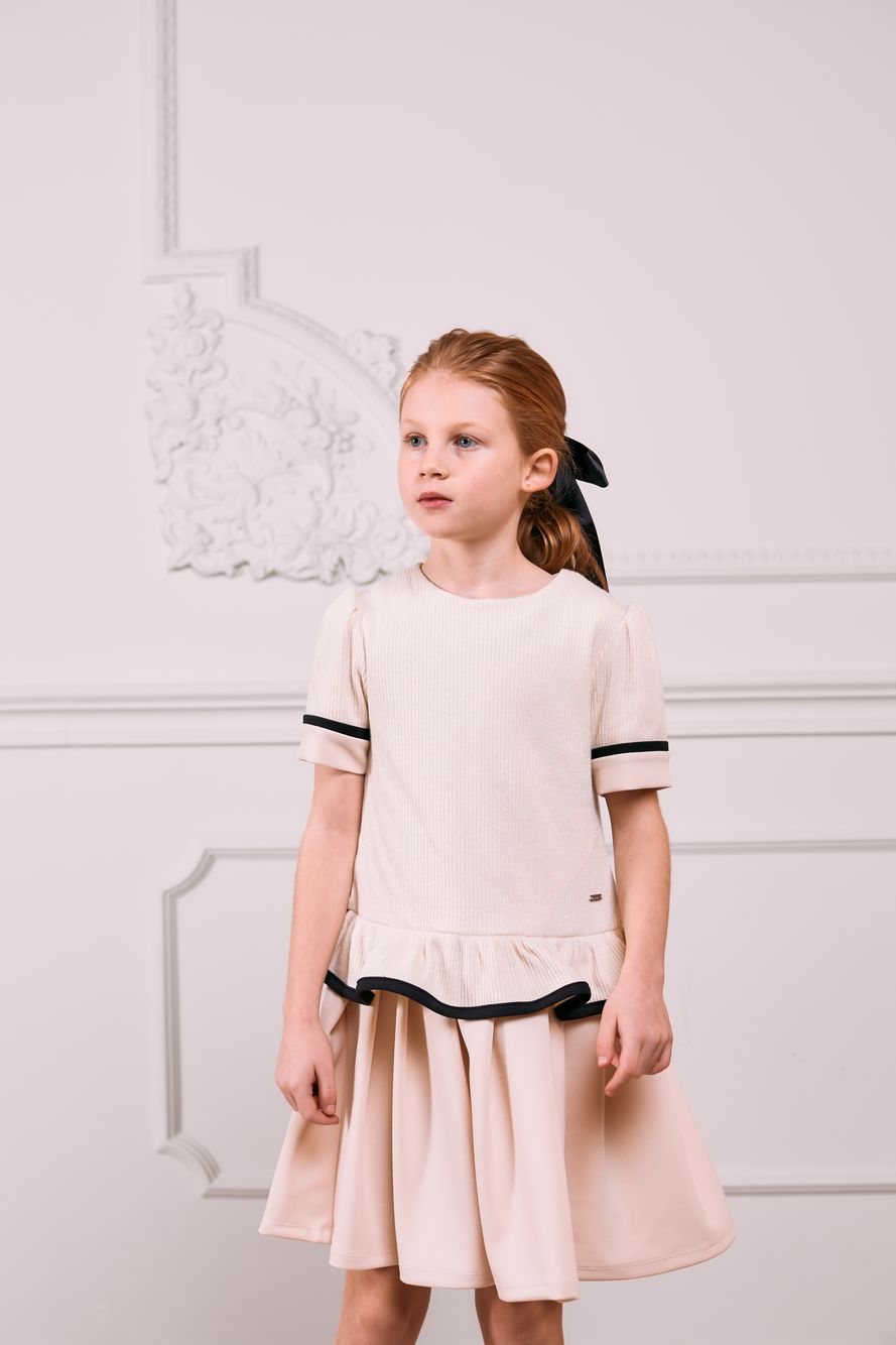 Ivory short sleeve dress