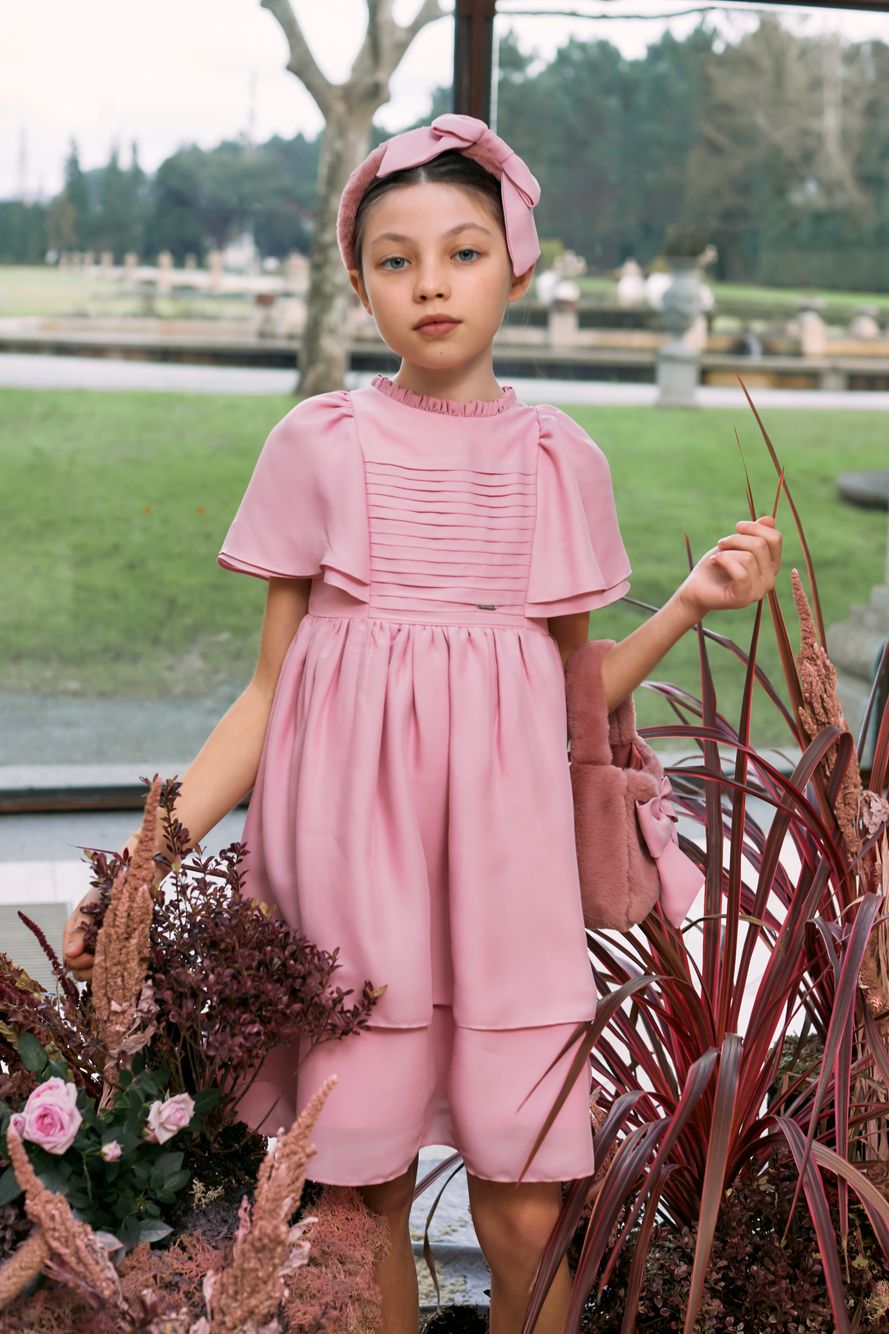 Pink chiffon dress