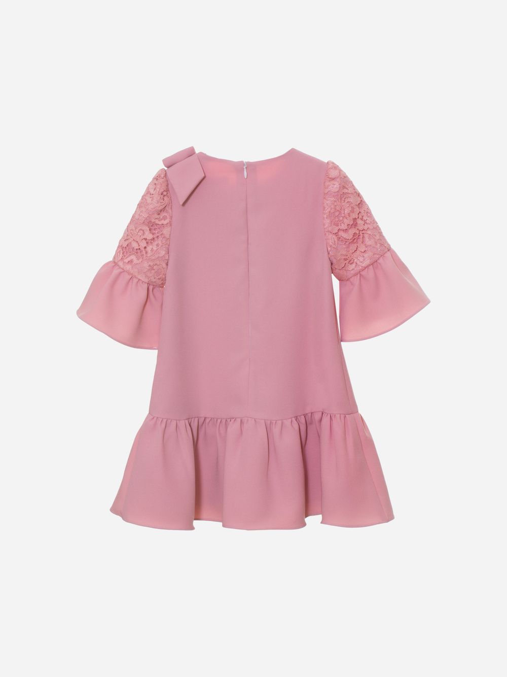 Pink rose crepe dress