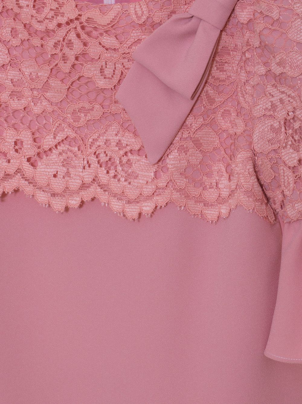 Pink rose crepe dress