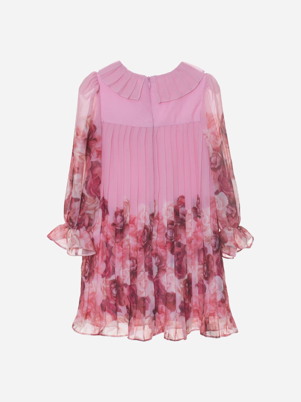 Pink roses print dress