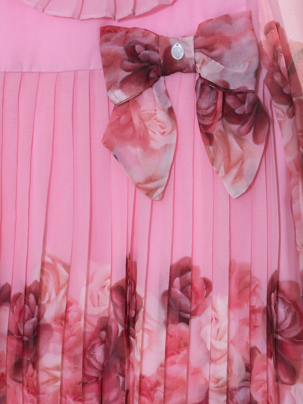 Pink roses print dress