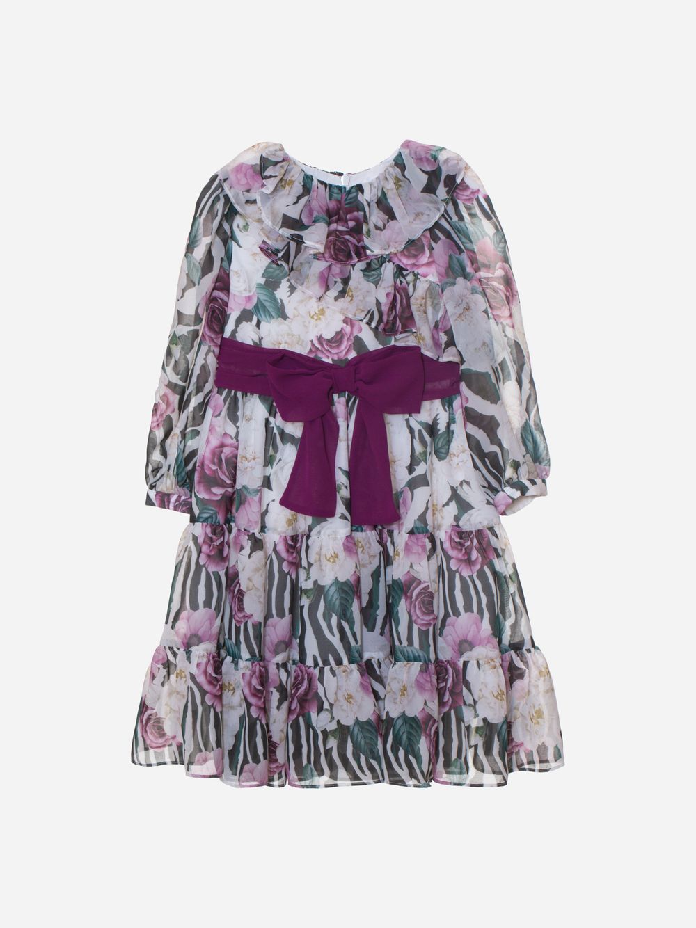 Floral zebra print dress 
