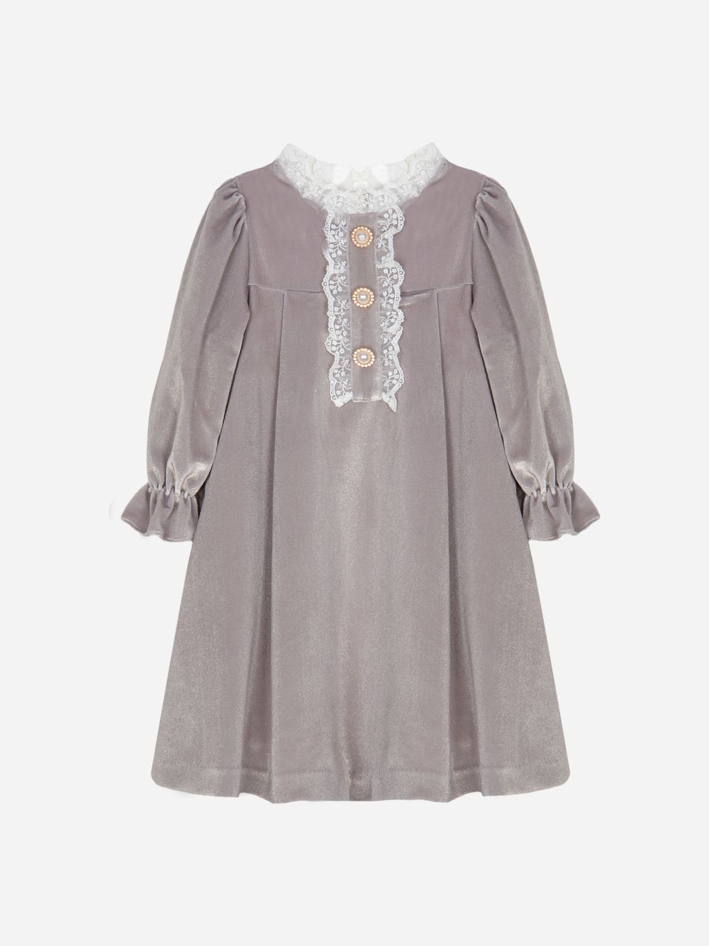 Golden velour dress