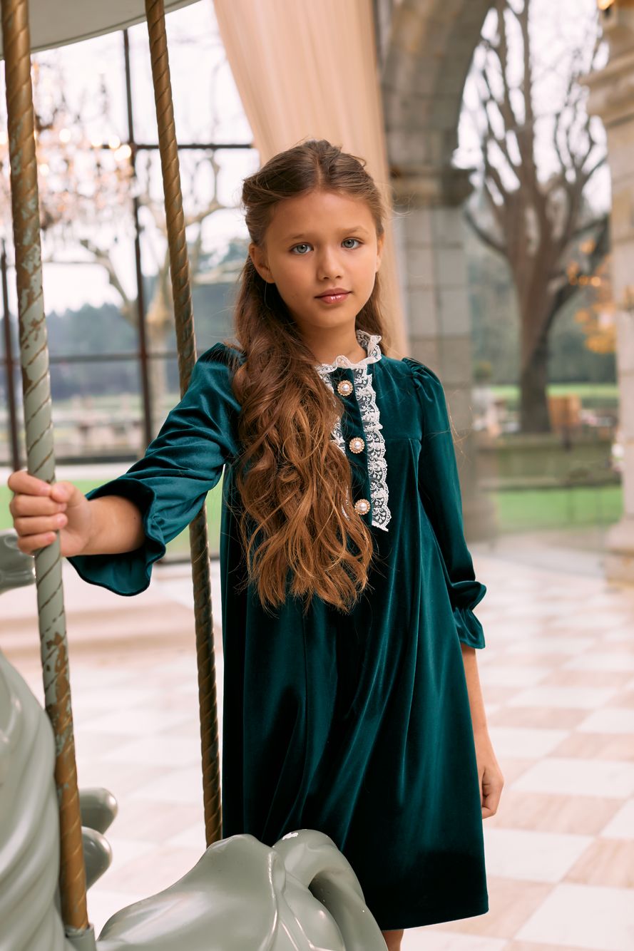 Dark Green velour dress
