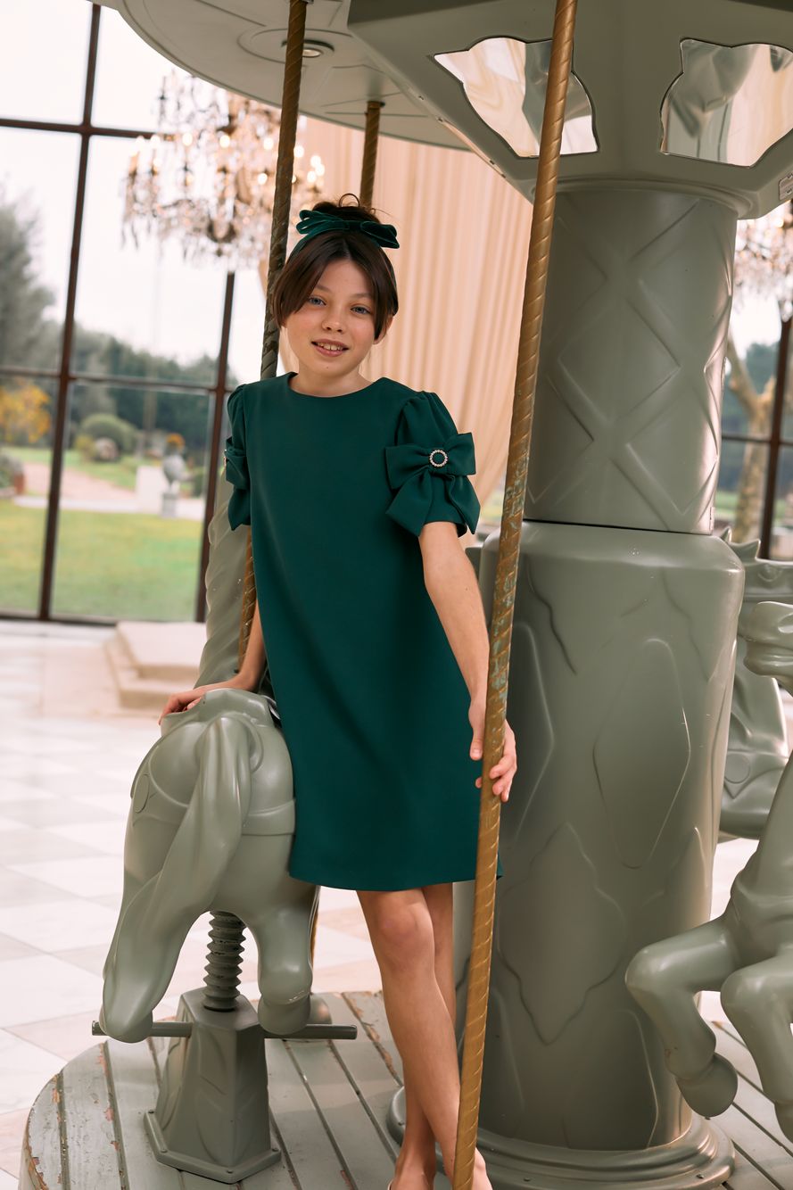 Dark Green crepe dress