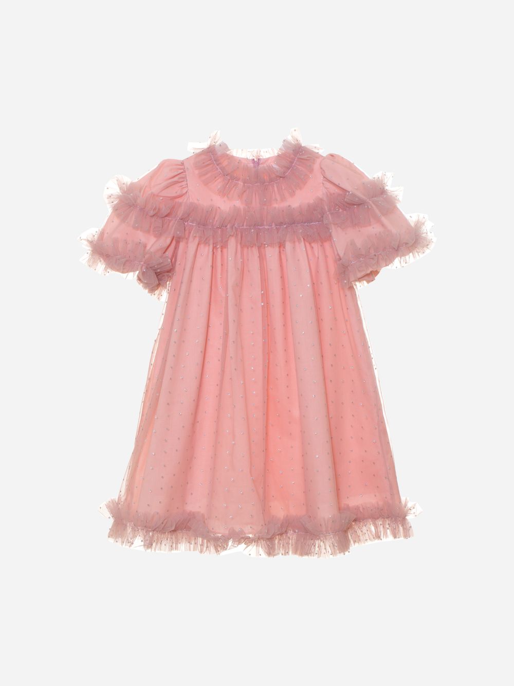Quartz pink tulle dress
