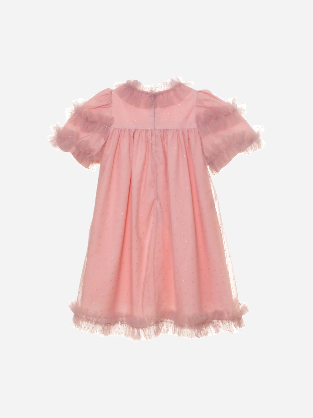 Quartz pink tulle dress