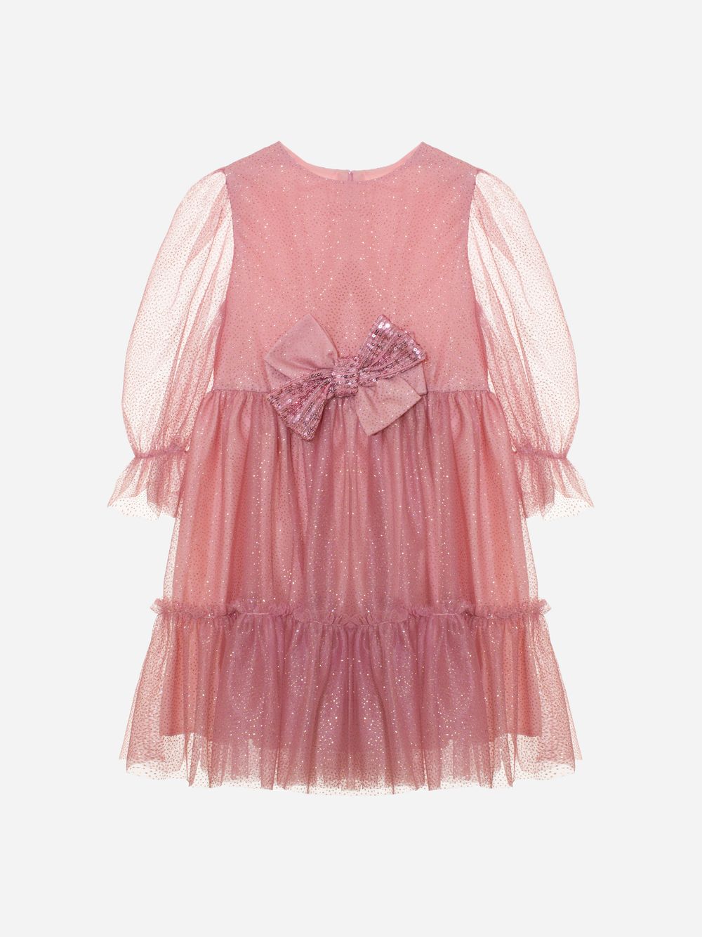 Quartz pink tulle dress