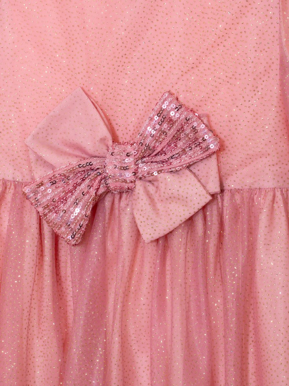 Quartz pink tulle dress