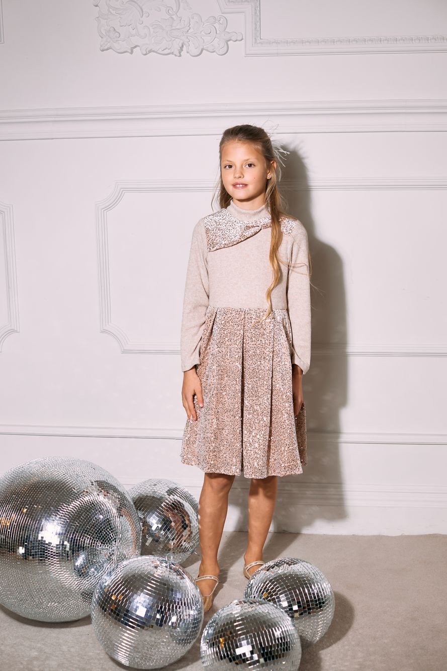 Gold sequins dress