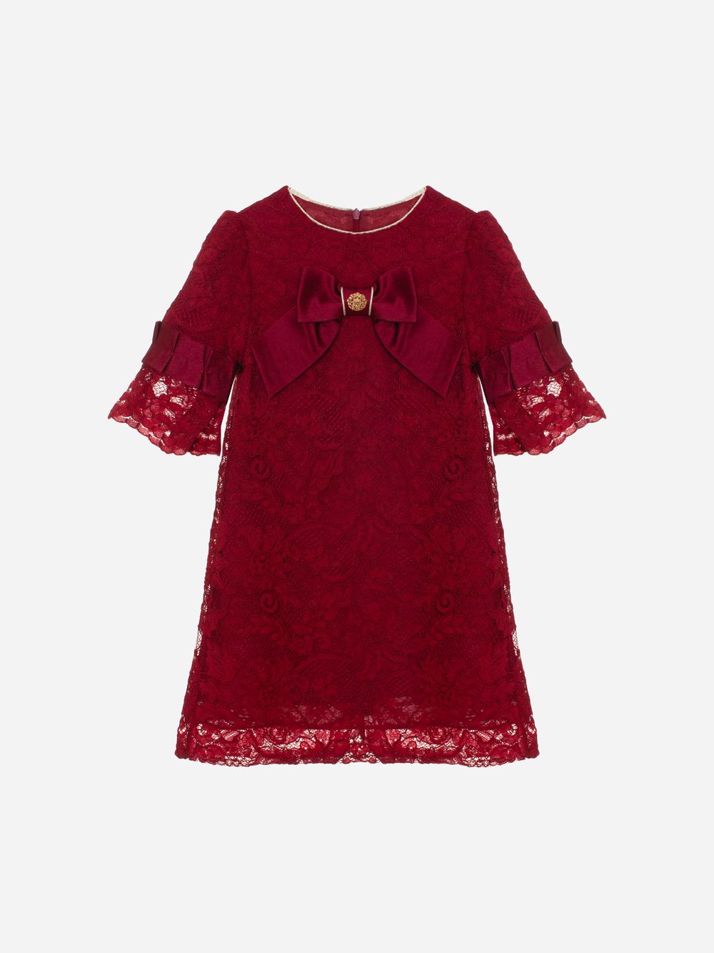 Burgundy lace dress