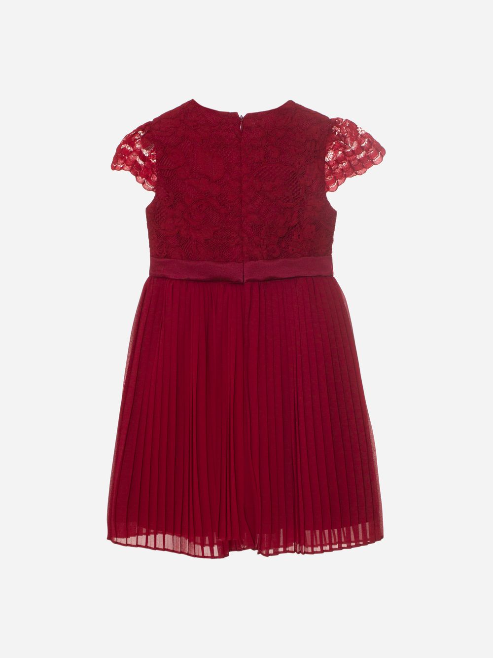 Cap sleeve burgundy dress