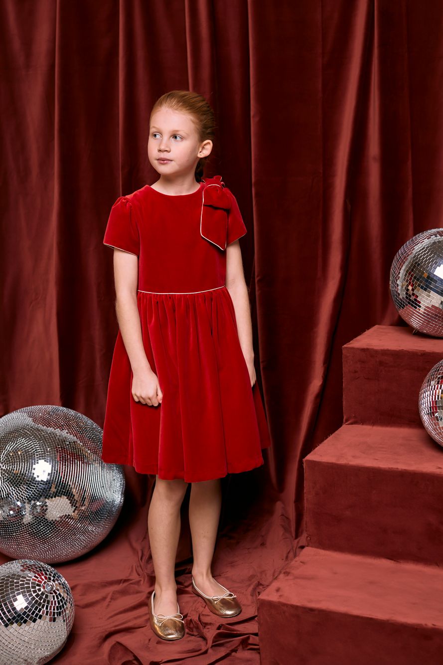 Red velvet dress