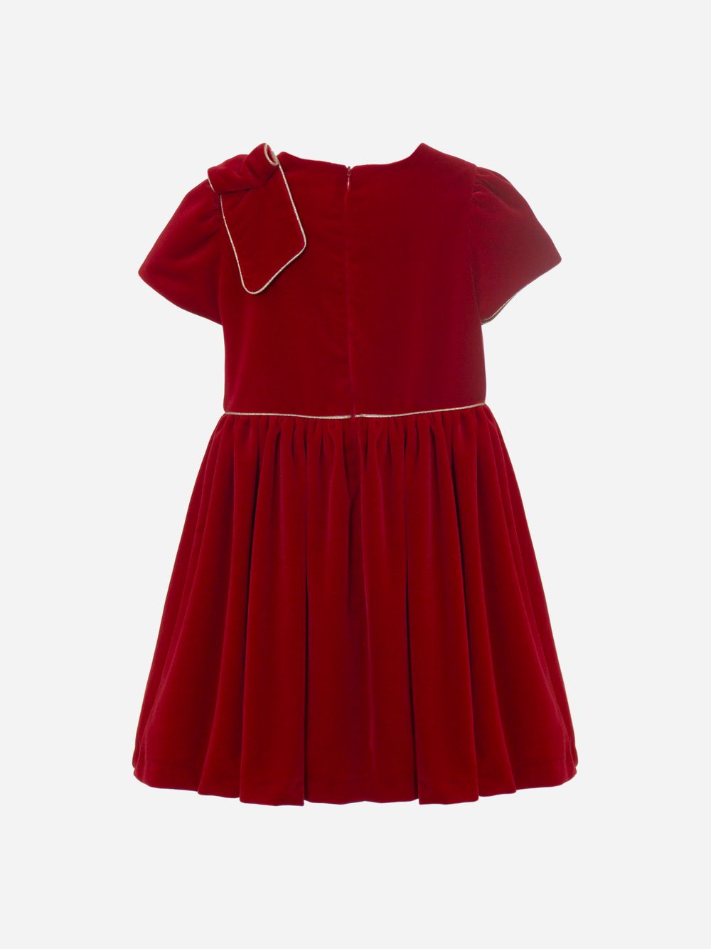 Red velvet dress
